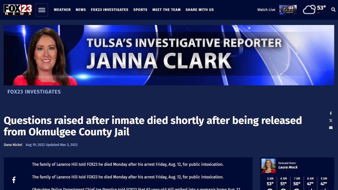Questions raised after inmate died shortly after being released from ...