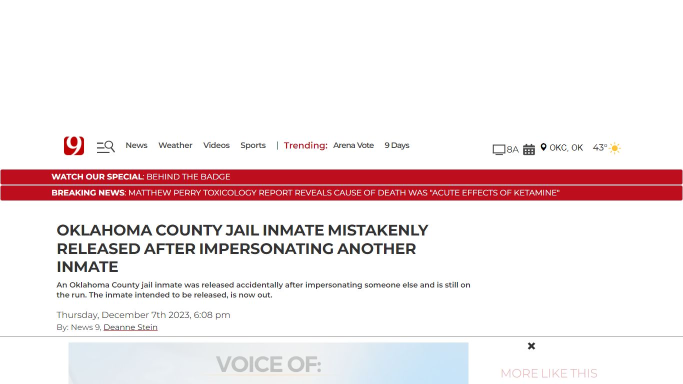 Oklahoma County Jail Inmate Mistakenly Released After ... - News 9